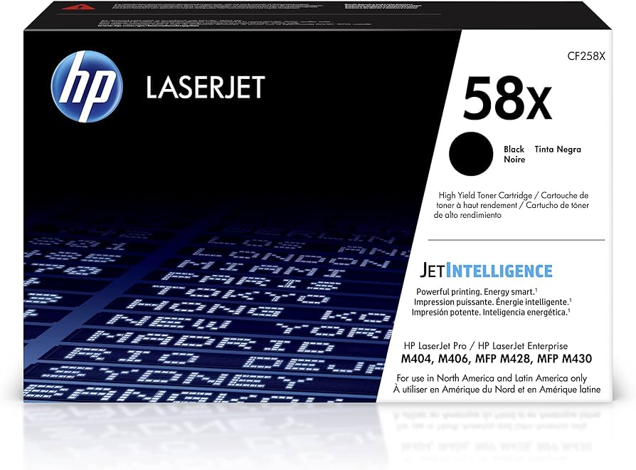 HP 58X New High Yield Black Original LaserJet Toner Cartridge, CF258X